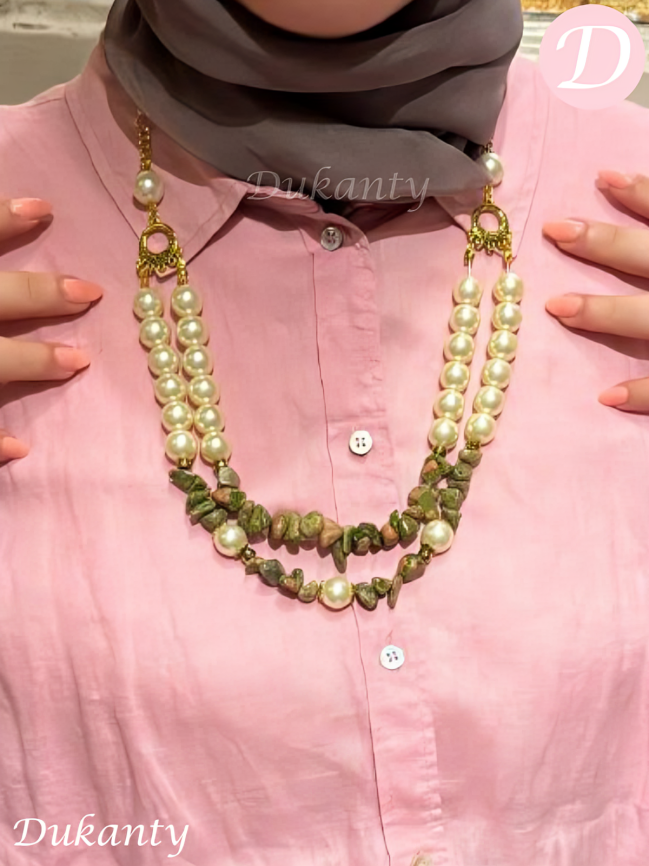 Walaa Necklace -  Pearl Stones