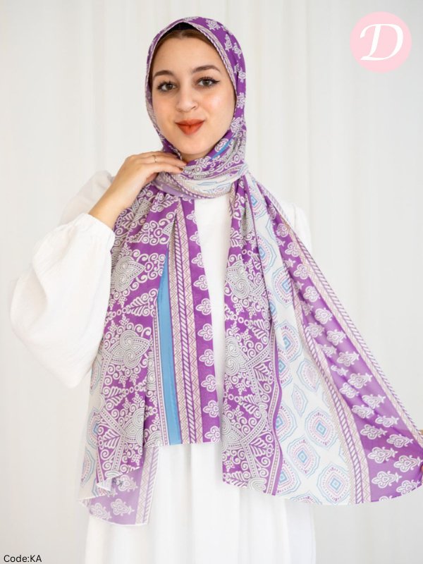 Hafsa Scarf - Crepe Digital