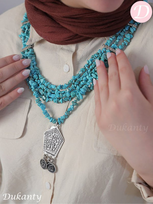 Ahlam Necklace - Turquoise Stones