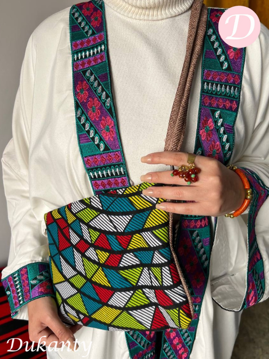 Unique Africa Cross Bag - Linen