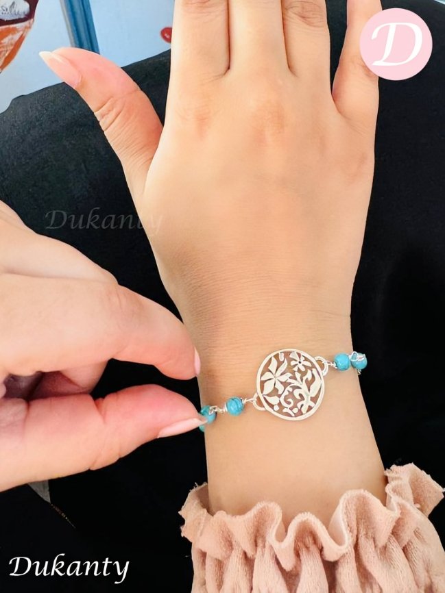 Flower Bracelet - Pure Silver