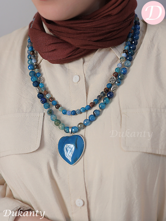 Zahra Necklace - Agate Stones