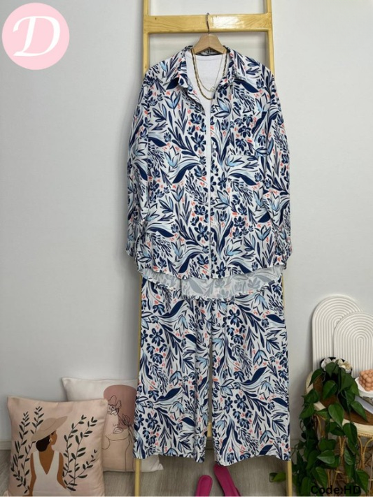 Zizi Flowery Casual Suit - Sph