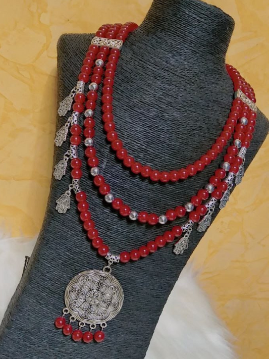 Reham Necklace - Agate Stones