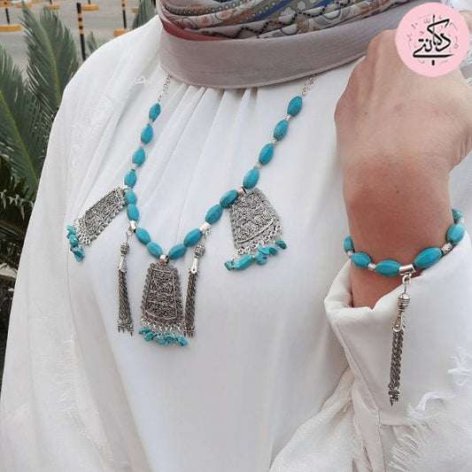 Dalida Turquoise Set - Silver Plated