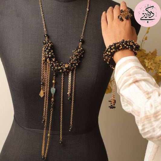 Diana Delicate Set - Black Agate