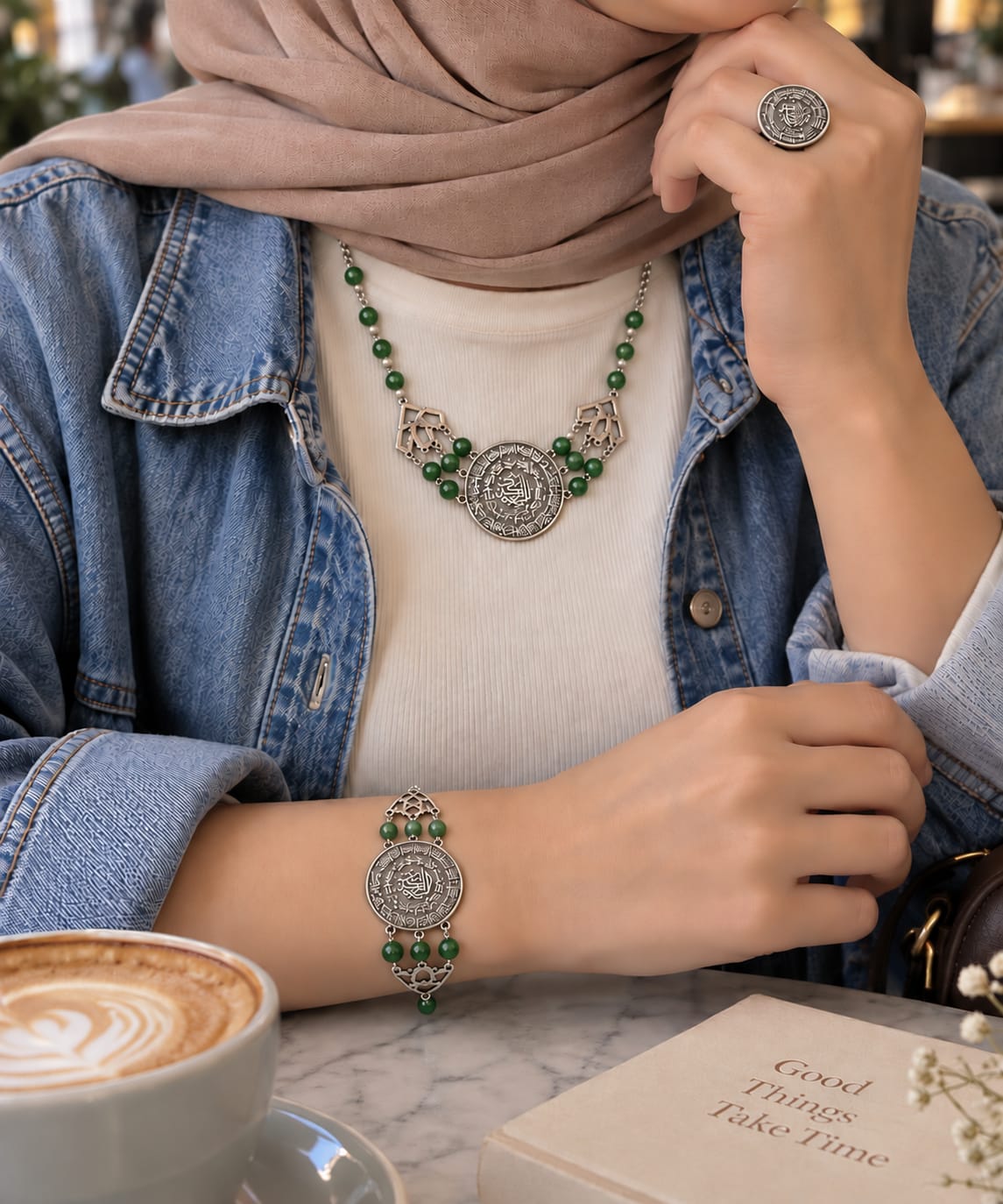 Arabian Heritage Set - Green Agate