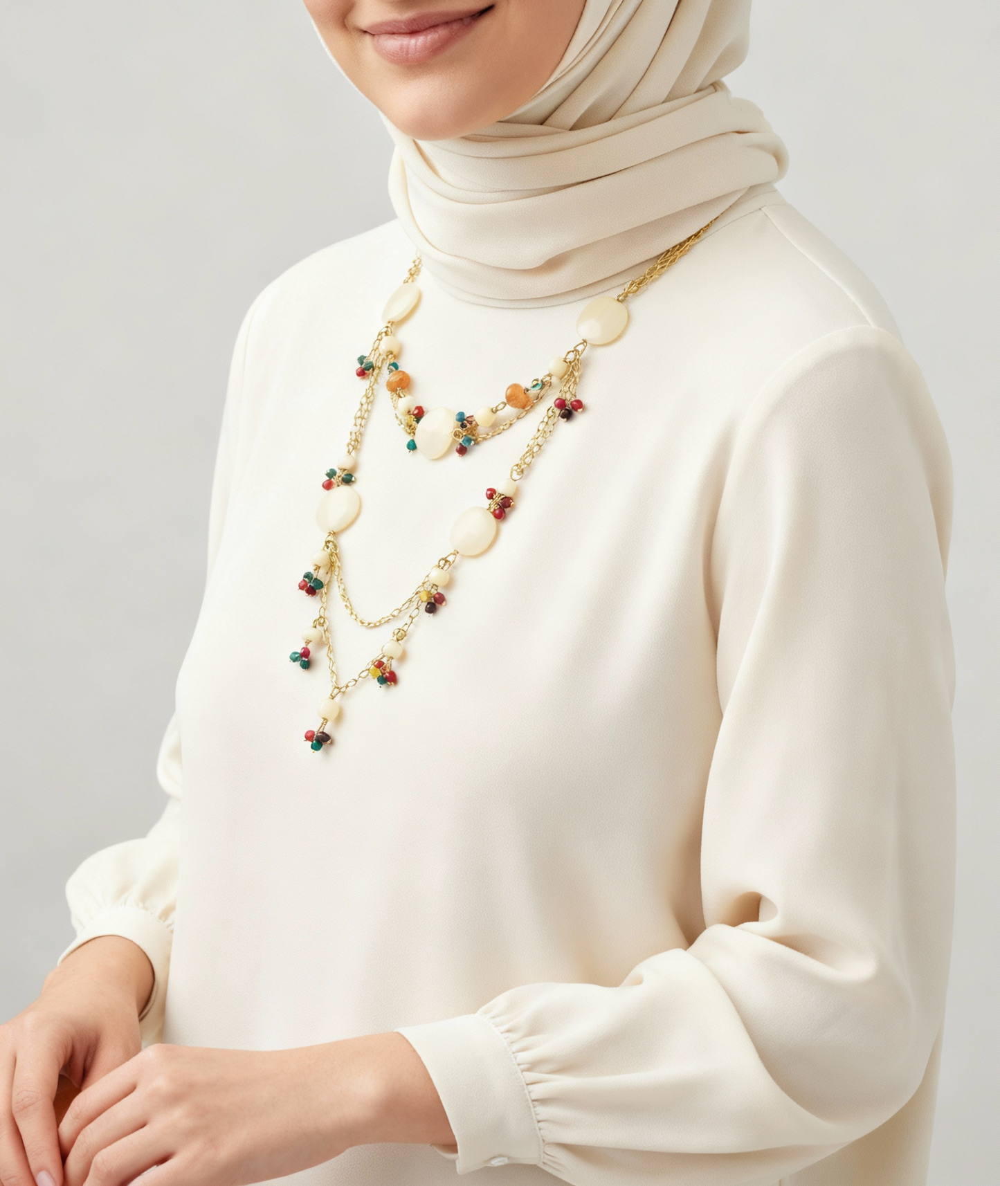 Seasons Love Necklace - Agate Stones