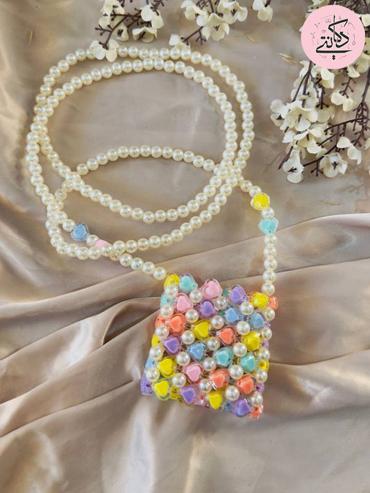 Rahma Airpods Bag - Crystal And Pearl Stones