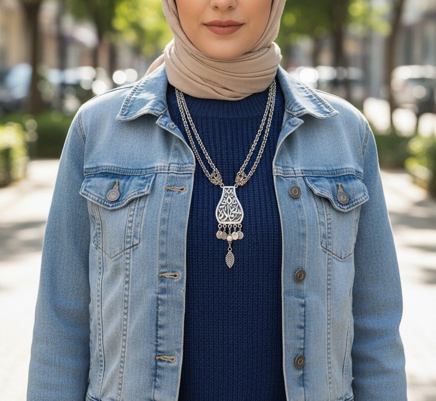 قلادة مودا المصنوعة يدوياً بالعربية