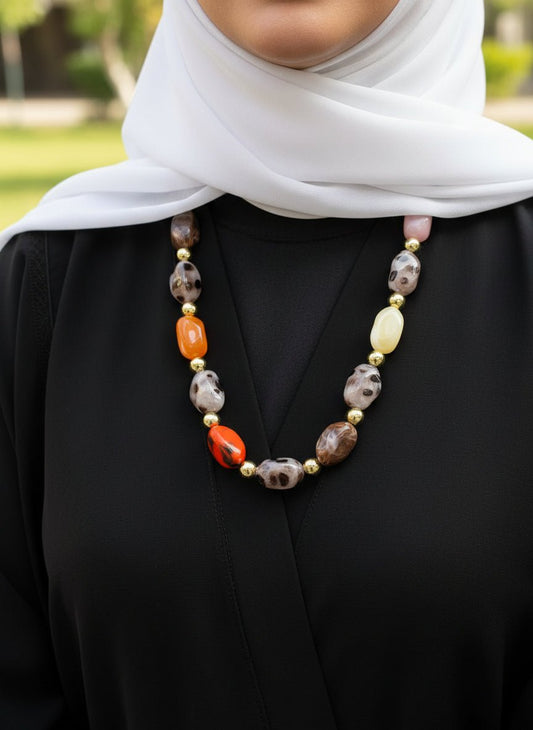 Raghad Necklace - Color Stones
