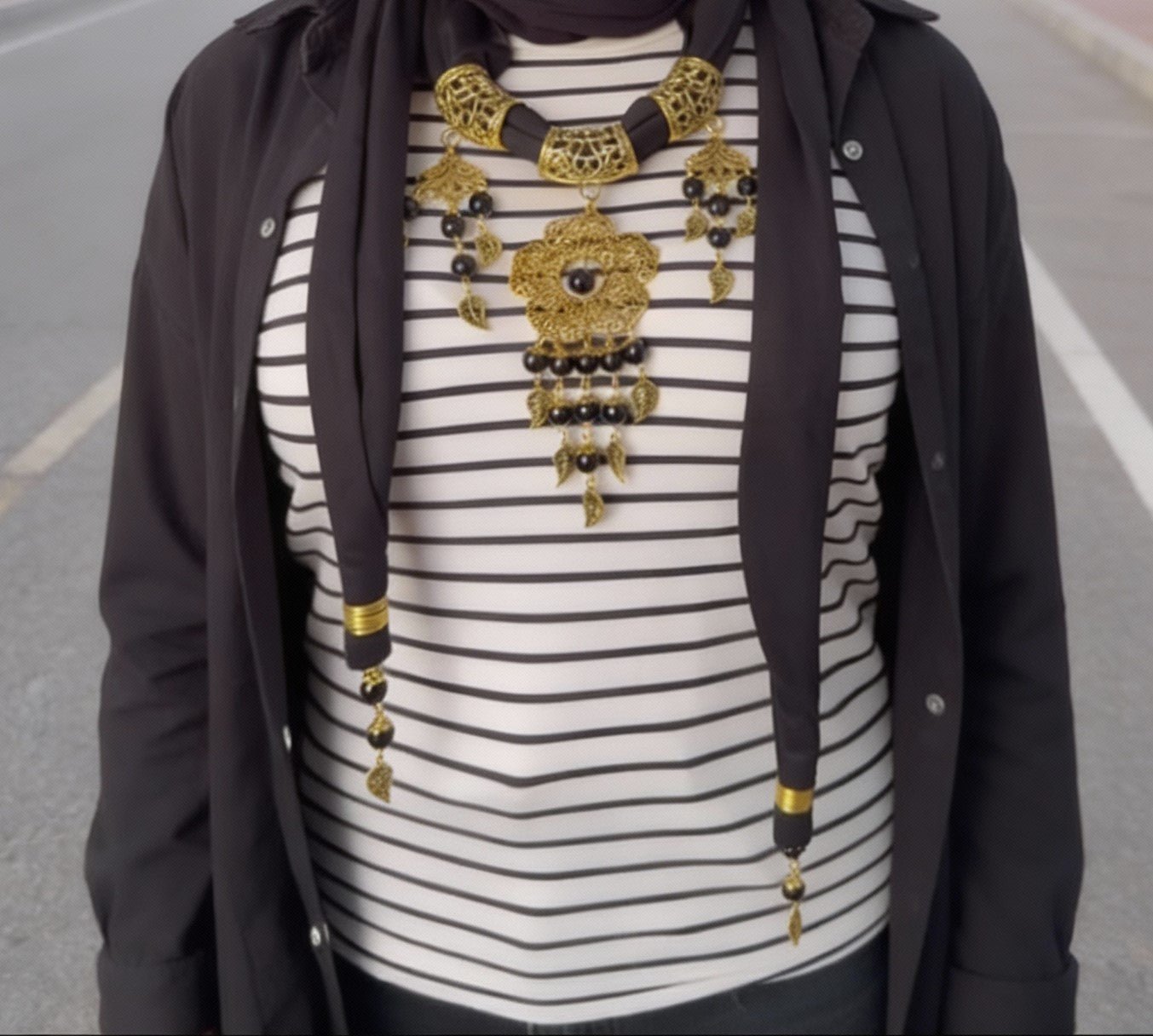 قلادة وشاح خير حافظ - قطن