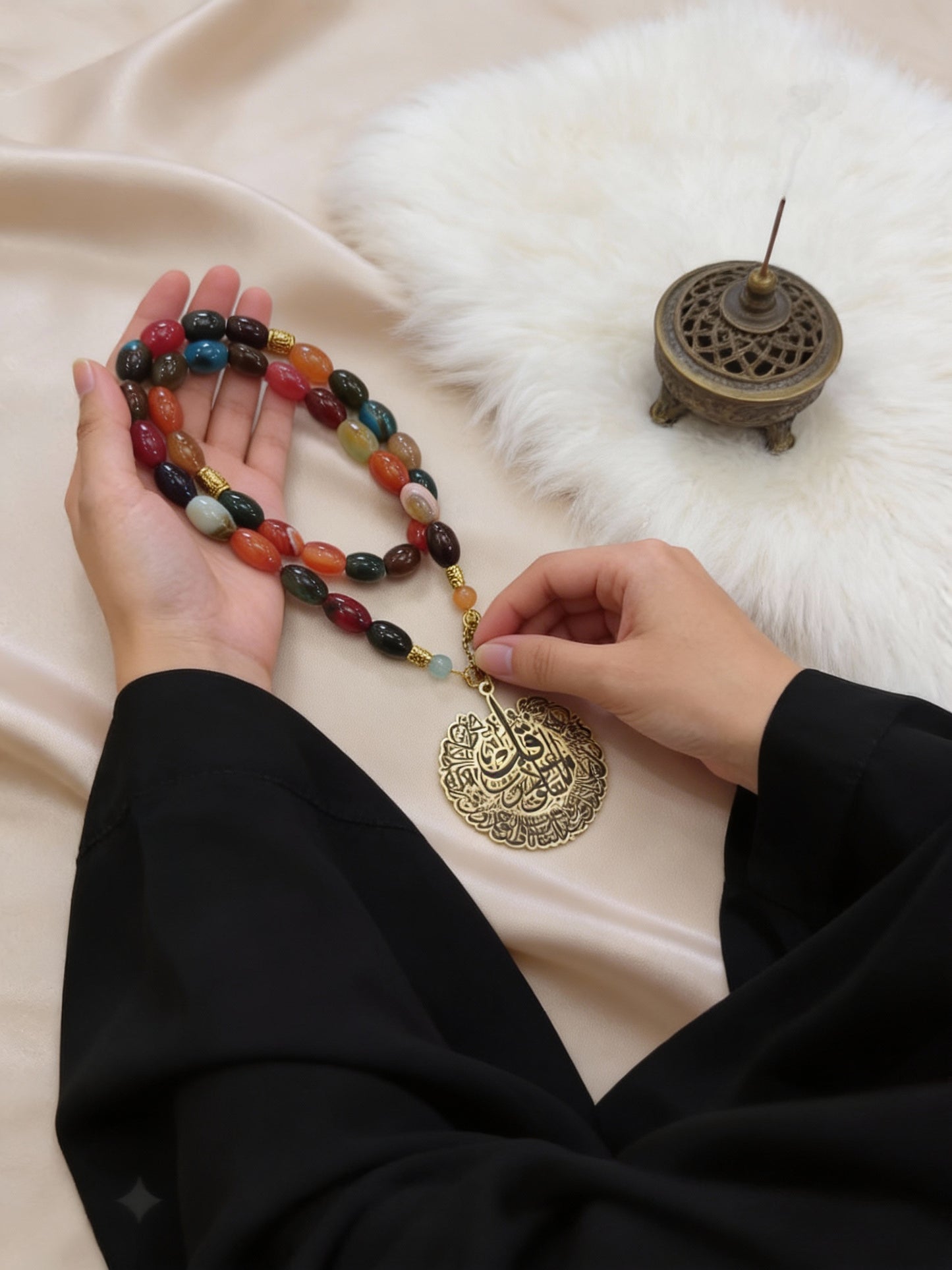 Fatma Rosary - Agate Stones