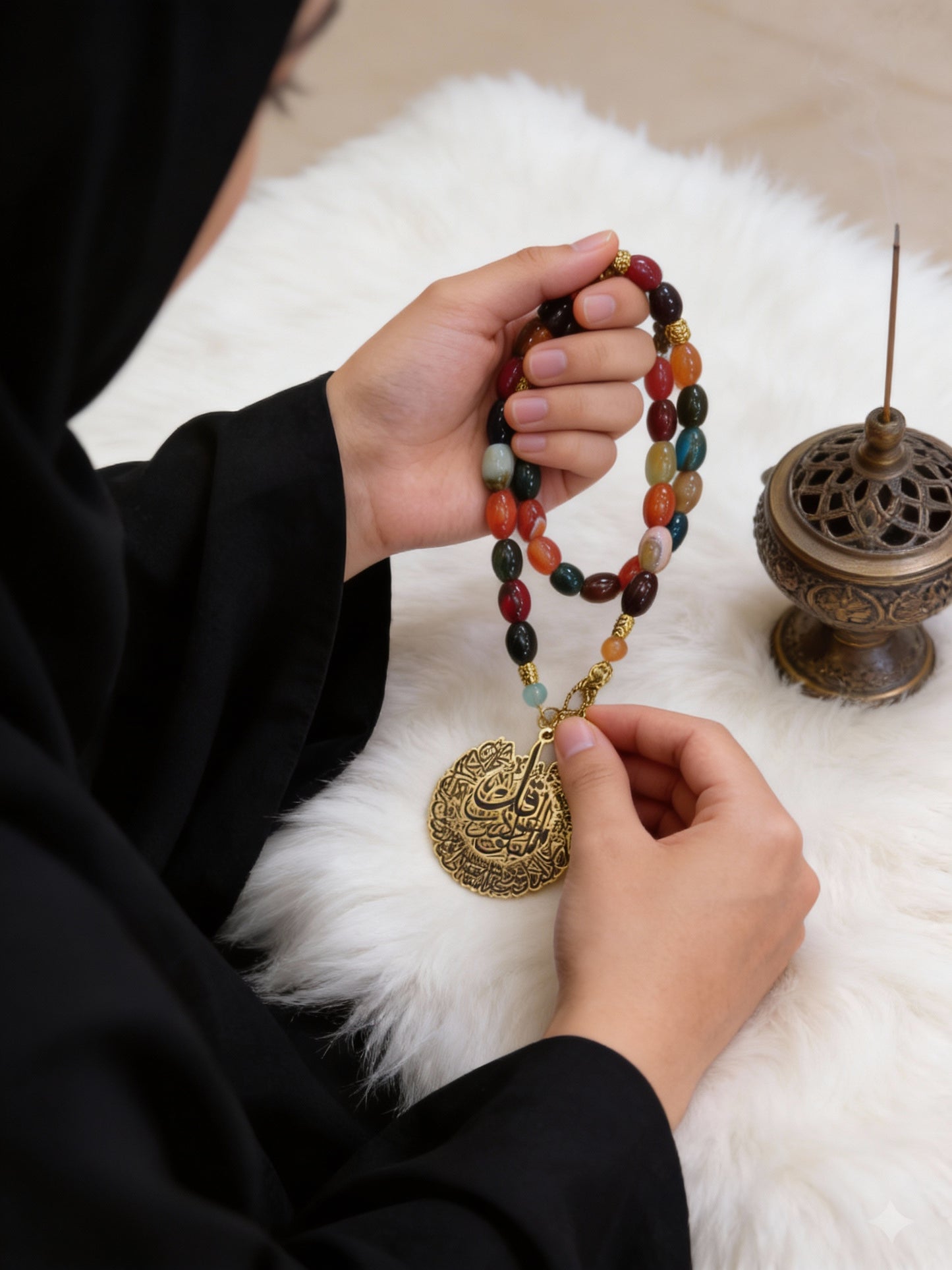 Fatma Rosary - Agate Stones