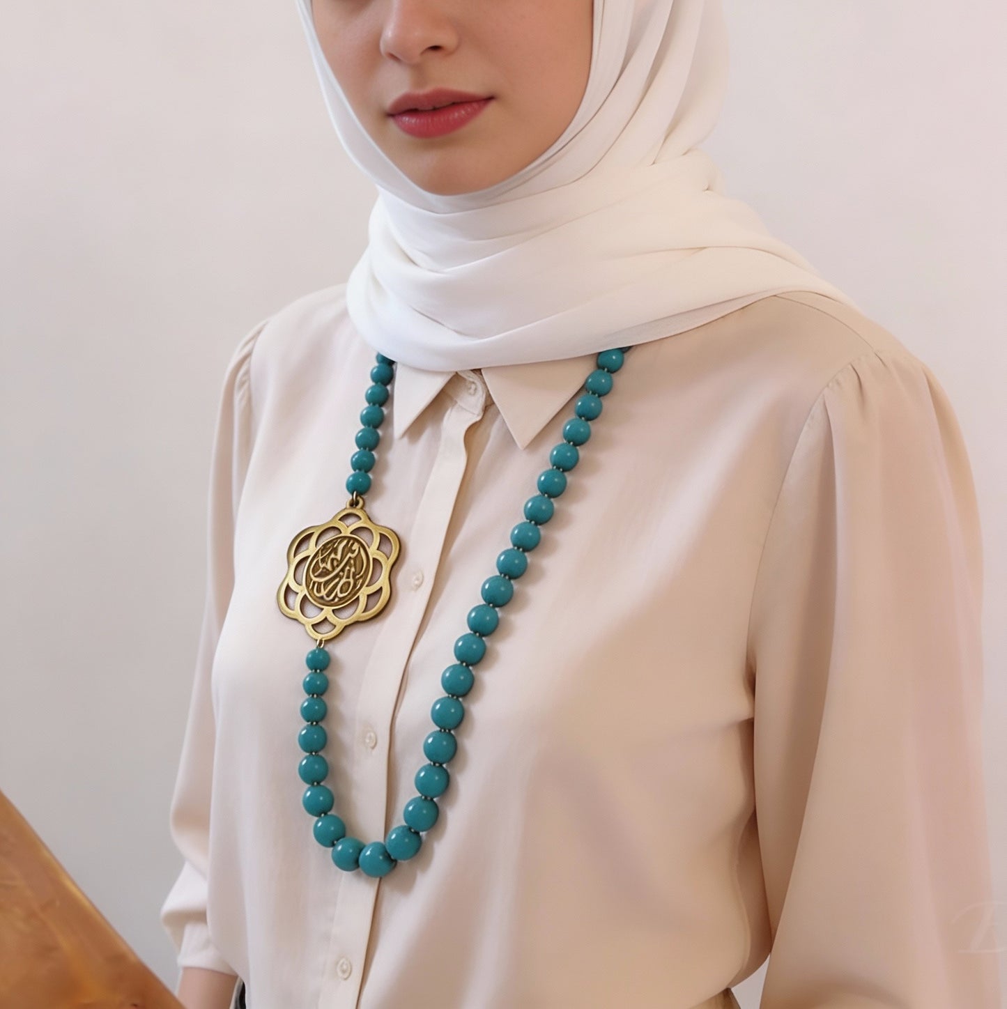 Aya Simple Necklace - Turquoise Stones