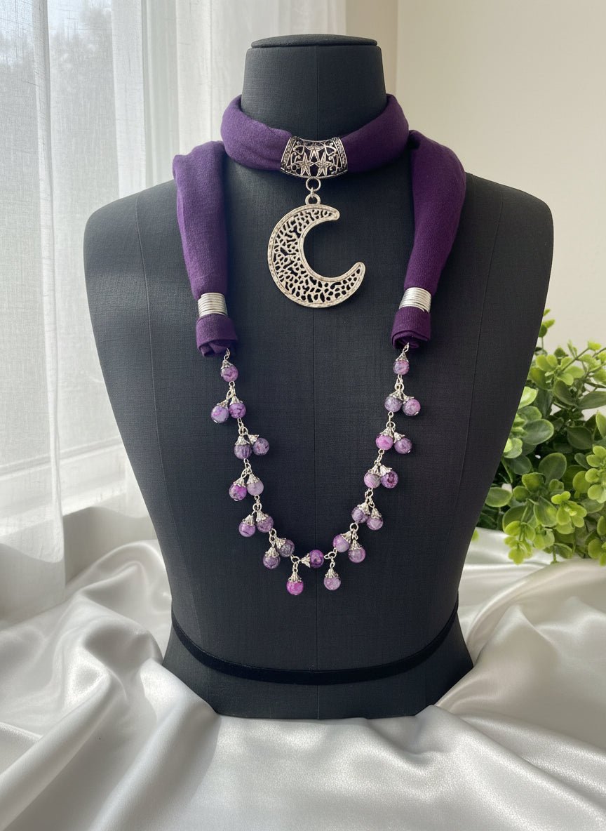 Lavander Necklace Scarf - Cotton