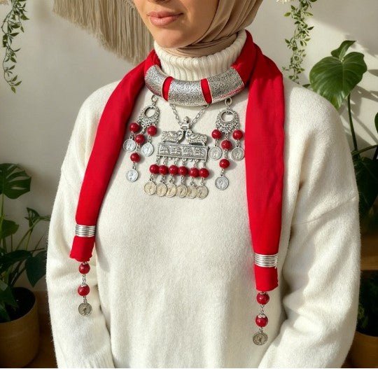 Alaa Necklace Scarf - Cotton