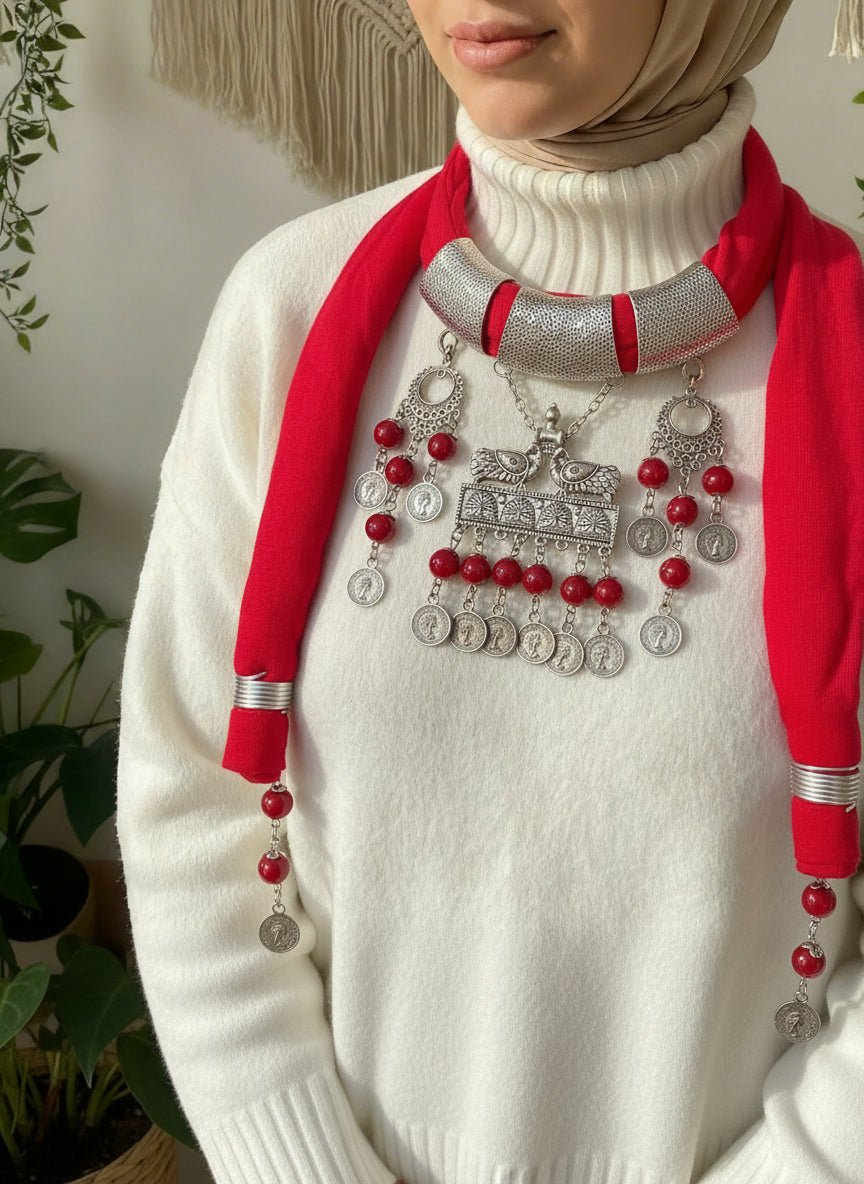 Alaa Necklace Scarf - Cotton