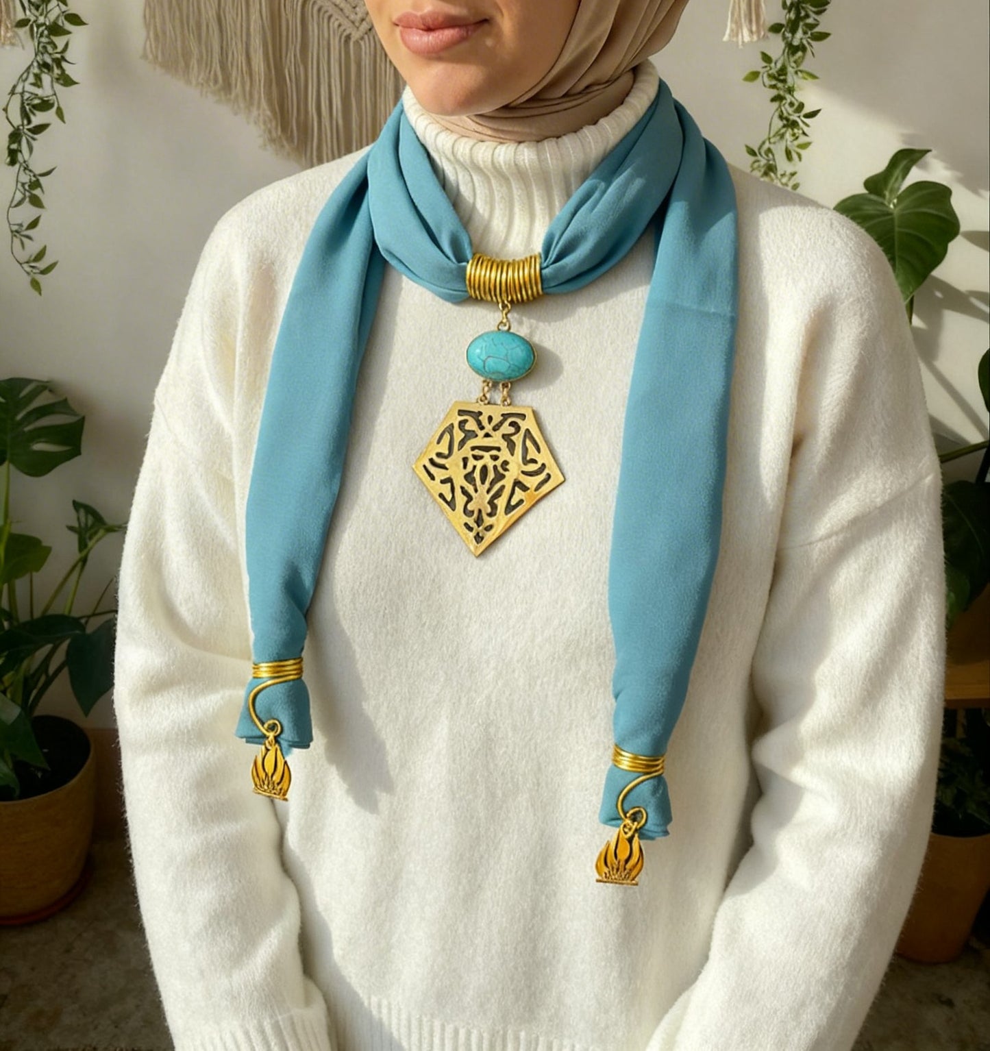 Suzan Necklace Scarf - Cotton