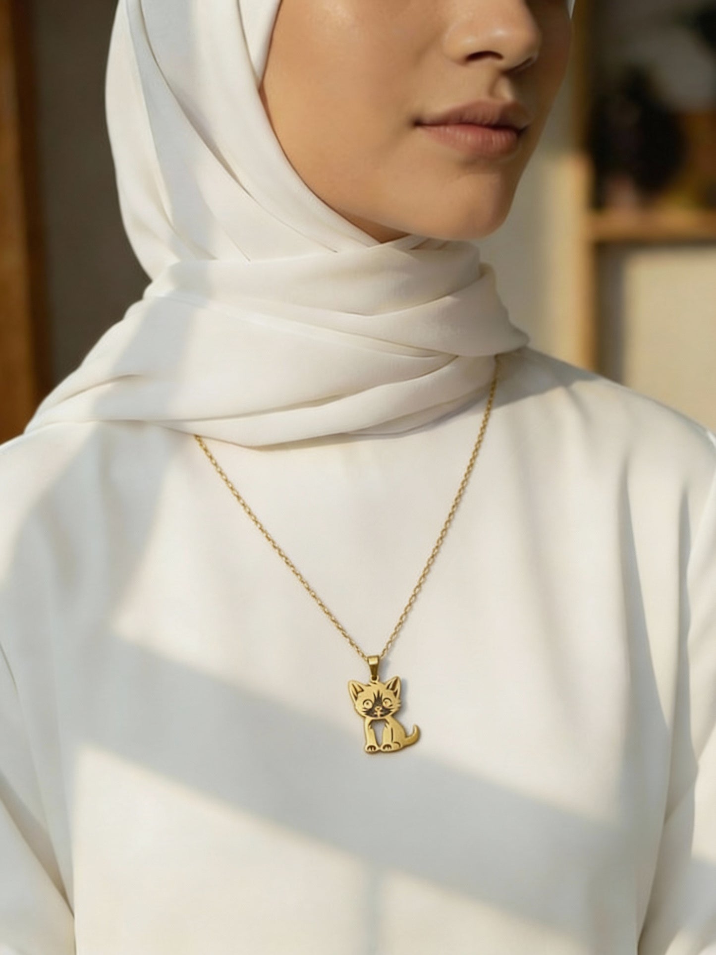 Cat Necklace - Stainless Steel