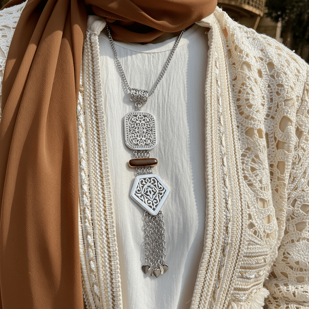 Sultana Necklace – Silver Plated