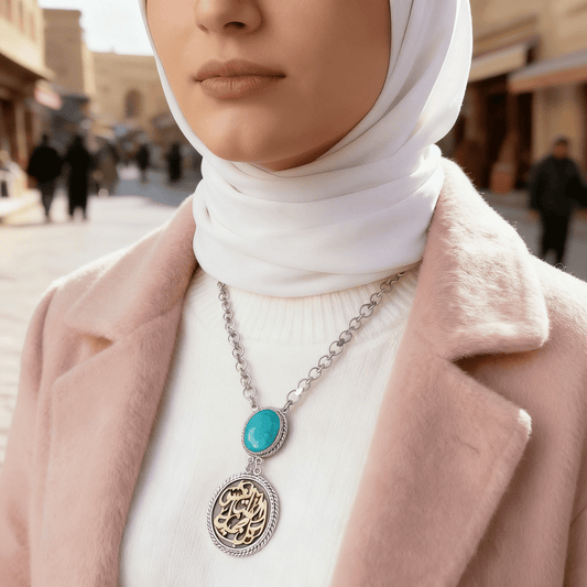 Gamila Necklace - Silver and Gold Plated