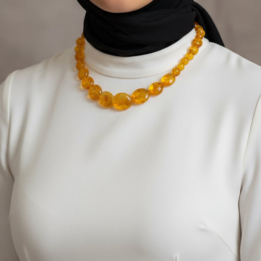 Amber Short Yellow Necklace