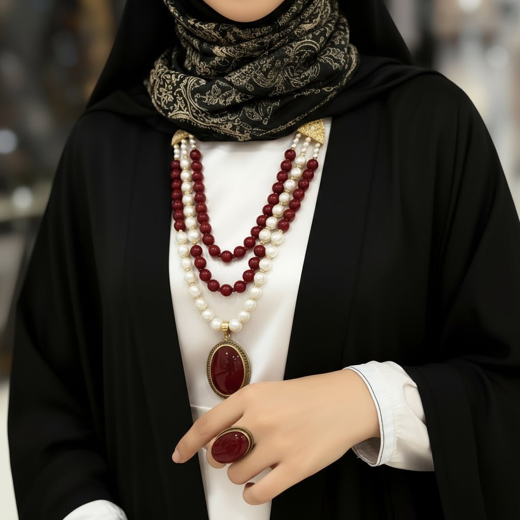 Sara Elegant Set Pearl and Marjan