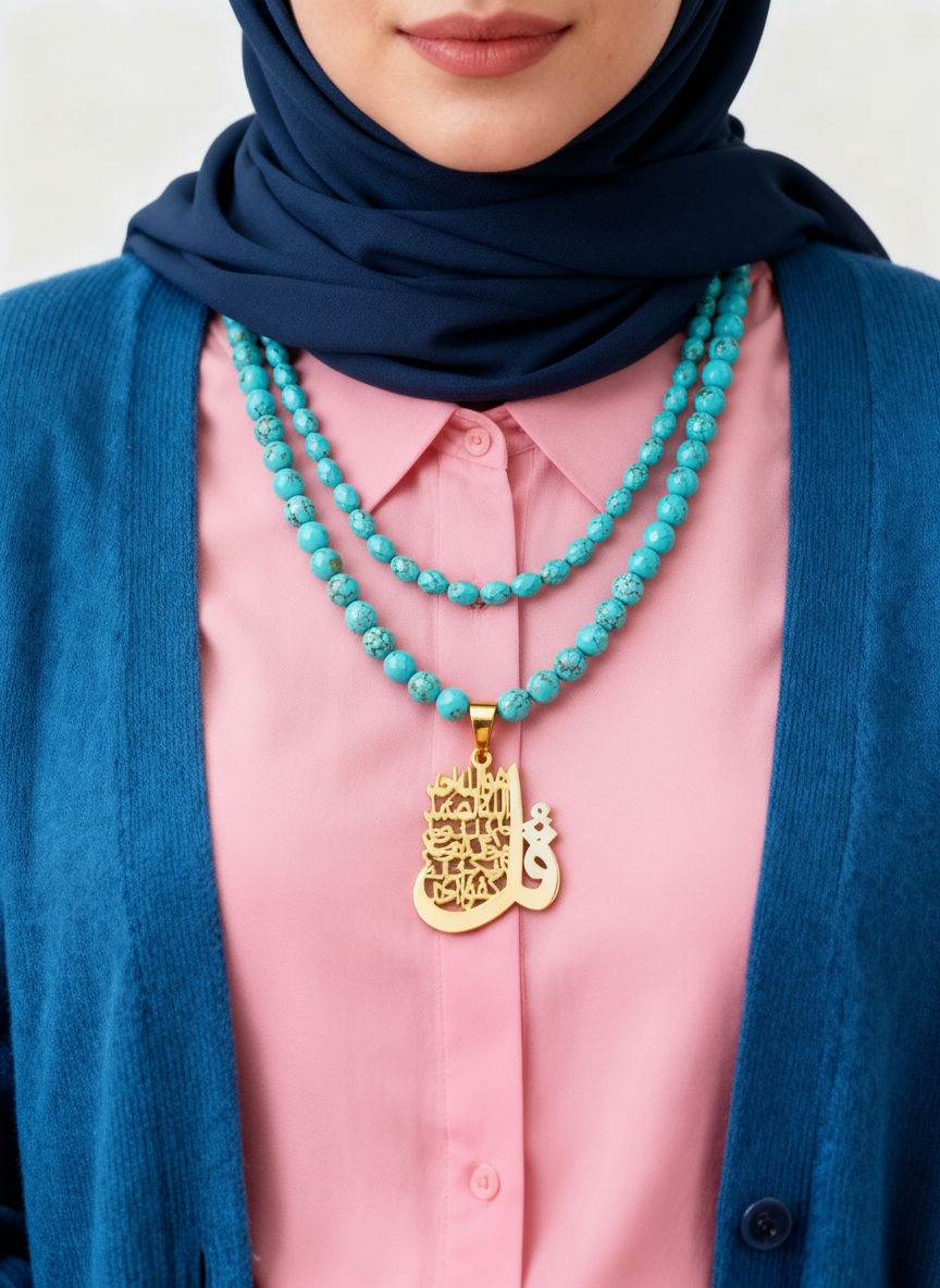 Nour Necklace - Silver & Gold Plated