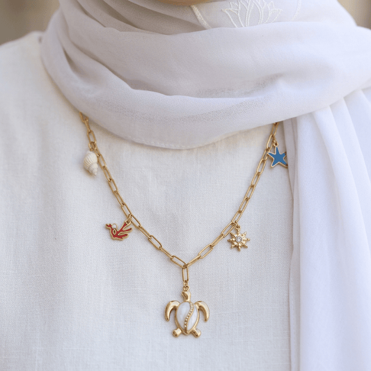 Mini Turtle Summer Necklace - Stainless