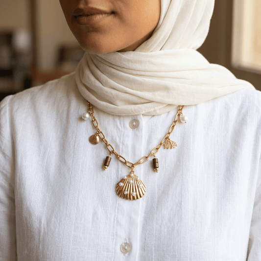 Sea Shell Summer Necklace - Stainless