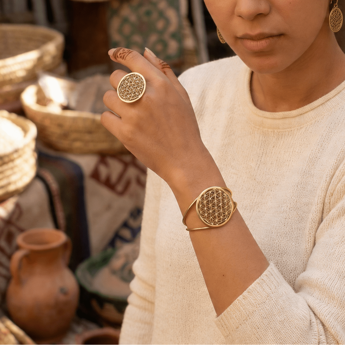 سوار سيدا الأنيق - نحاس نقي