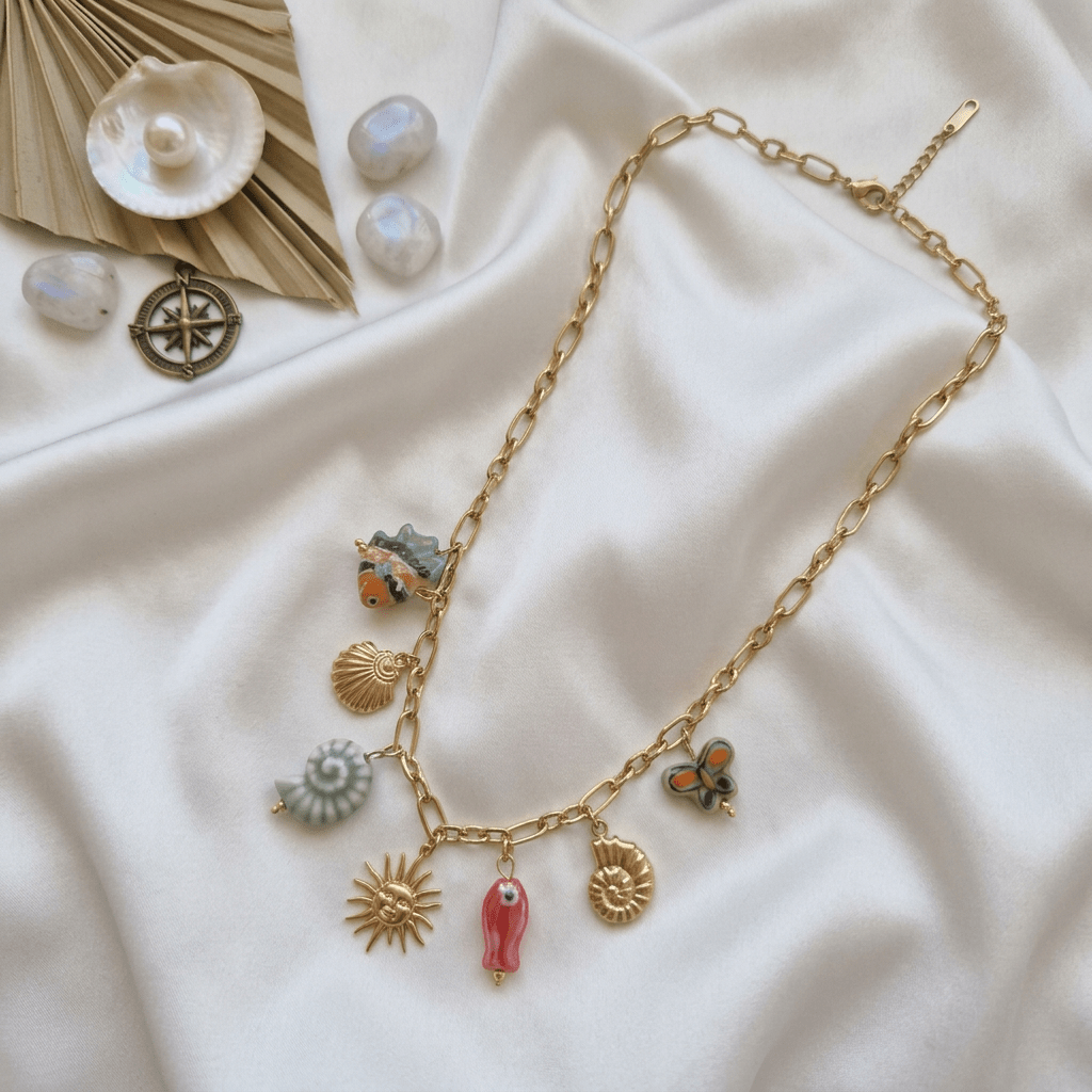 Blue Ocean Summer Necklace - Stainless