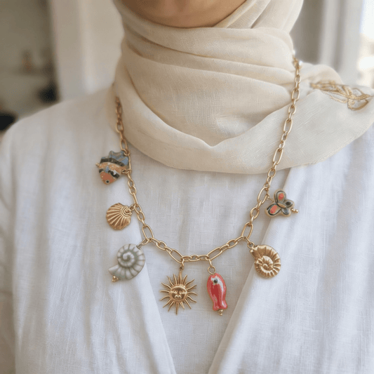 Blue Ocean Summer Necklace - Stainless