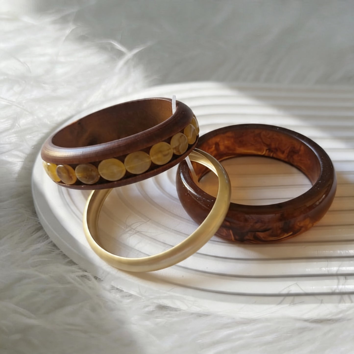 Raw Chic Bracelet Set - Boho Style