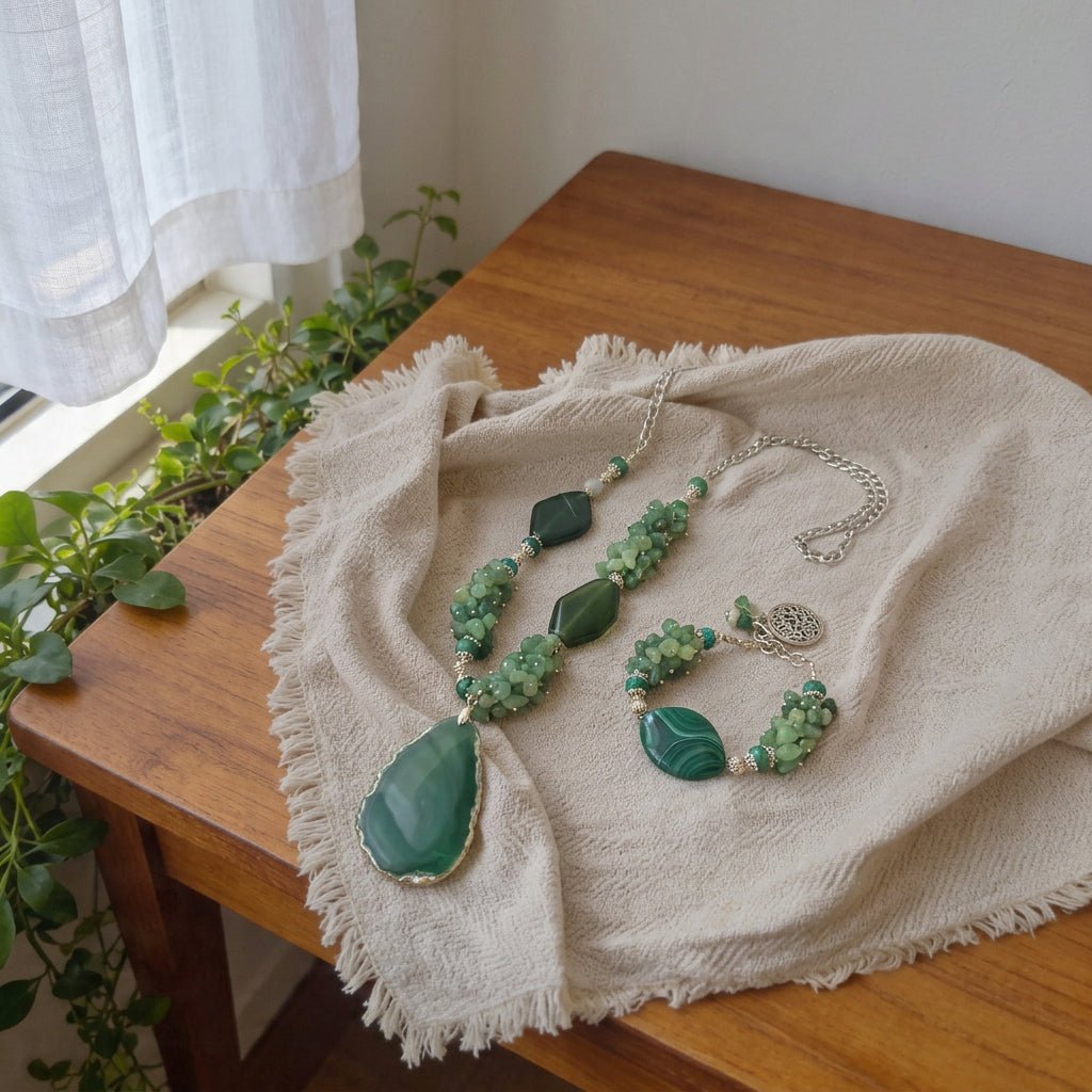 Emerald Queen Agate Set