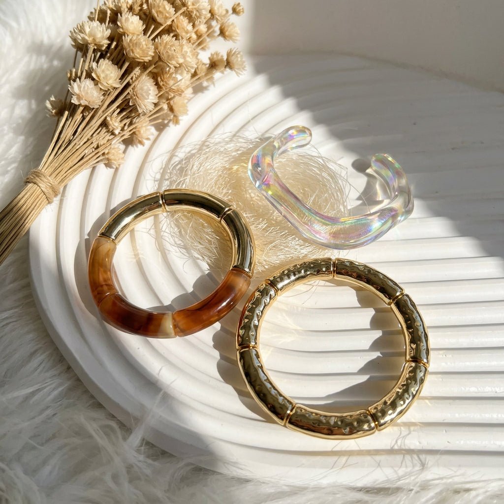 Happy Vibes Bracelet Set - Boho Style