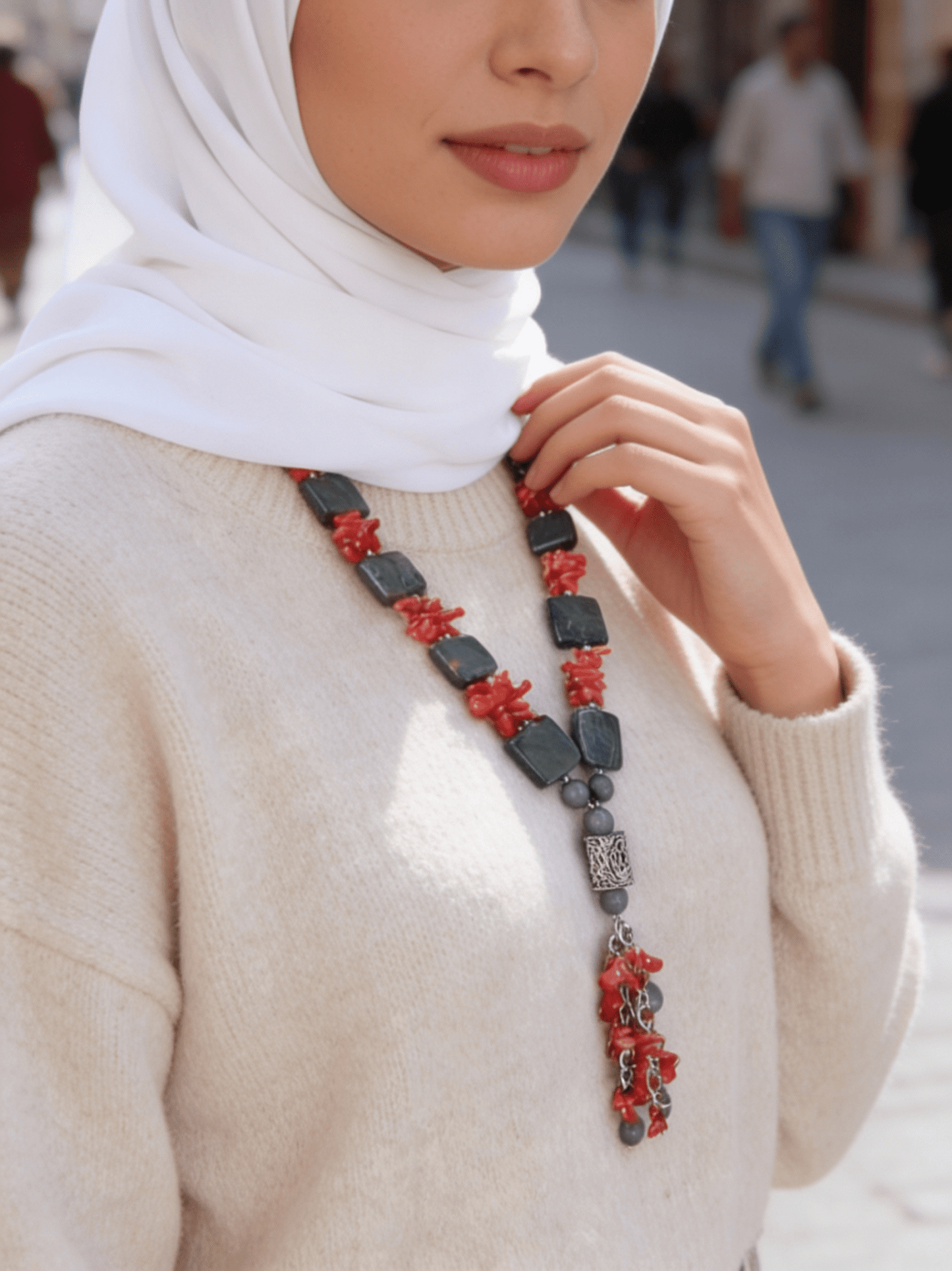 قلادة رهام - أحجار العقيق