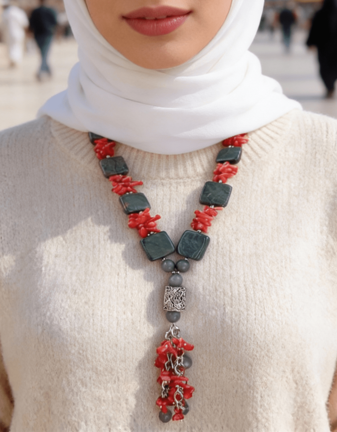 قلادة رهام - أحجار العقيق