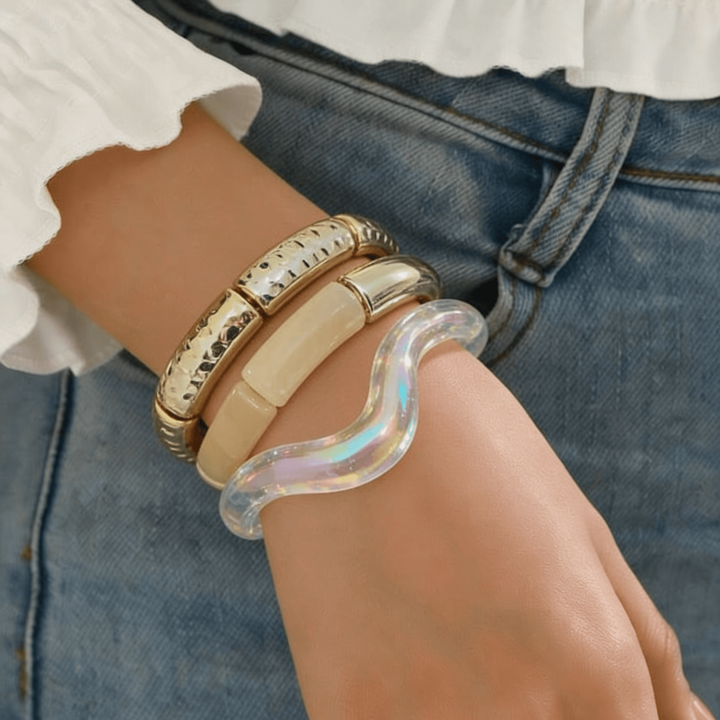 Happy Vibes Bracelet Set - Boho Style