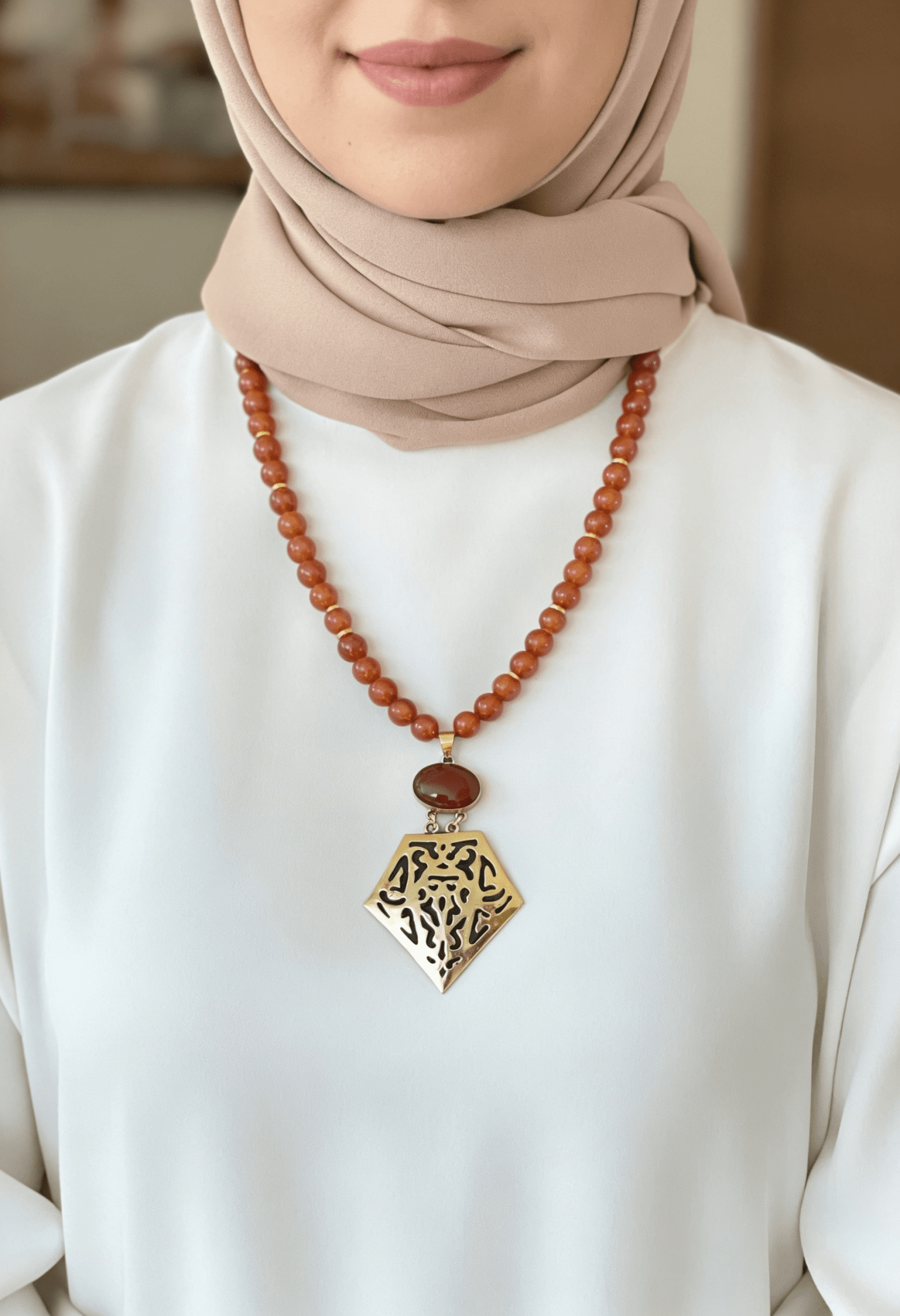Mariam Necklace - Agate Stones