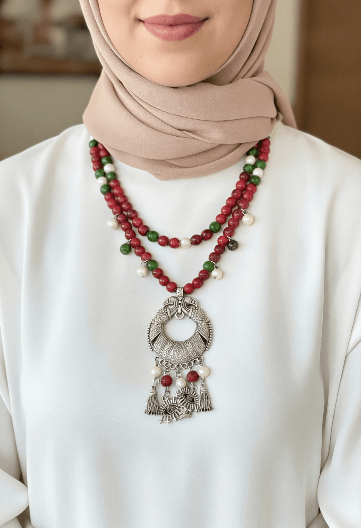 Esraa Necklace - Agate Stones