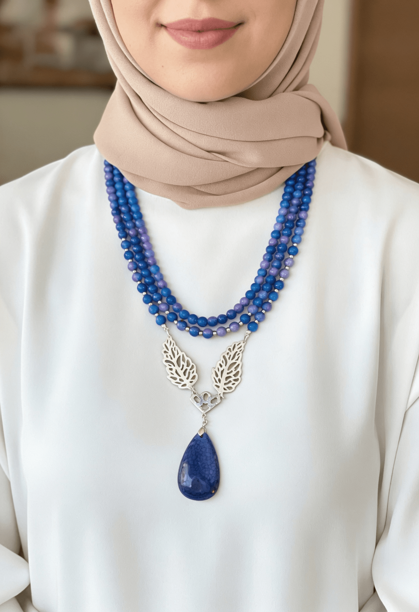 Rehab Necklace - Agate Stones