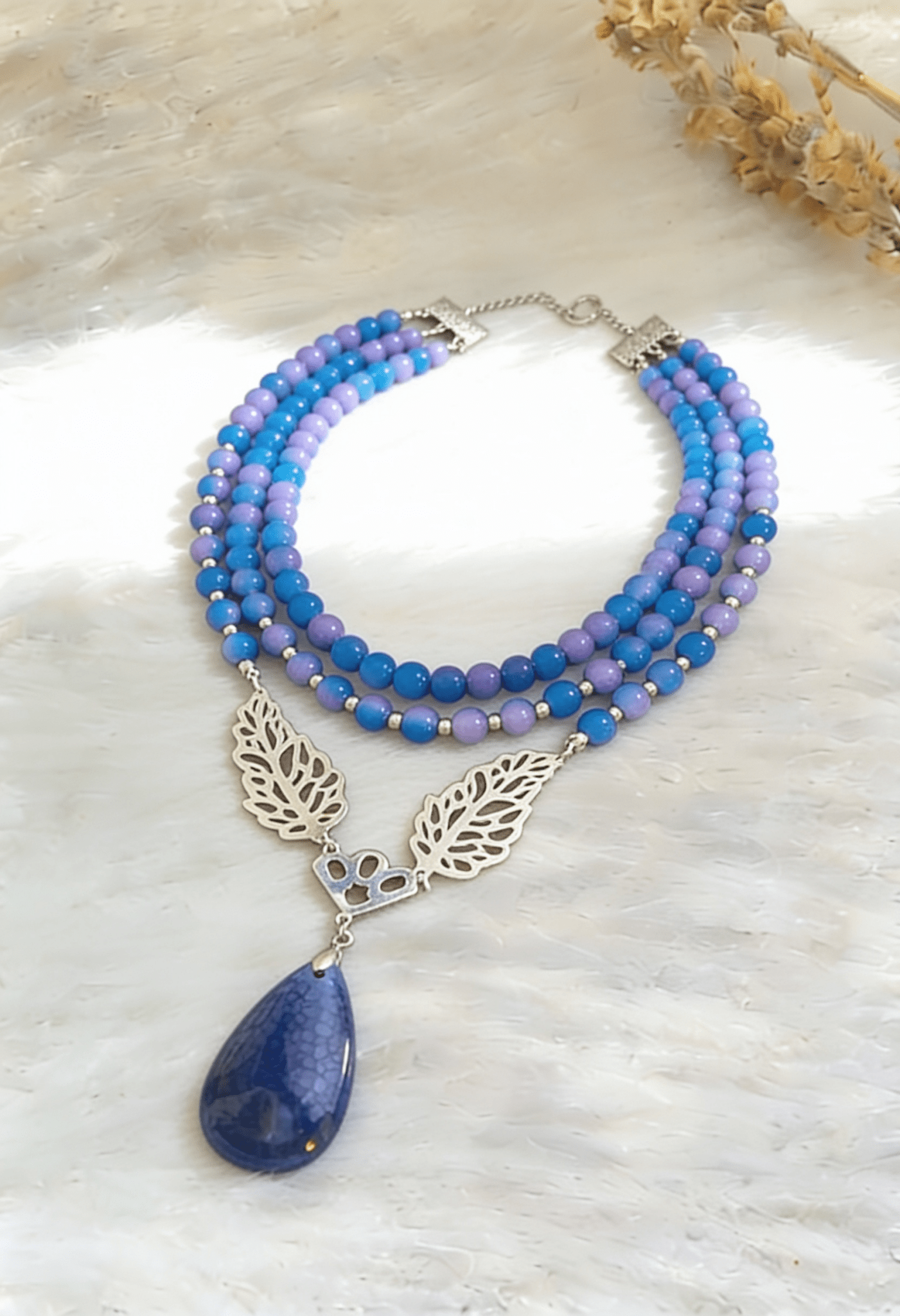 Rehab Necklace - Agate Stones