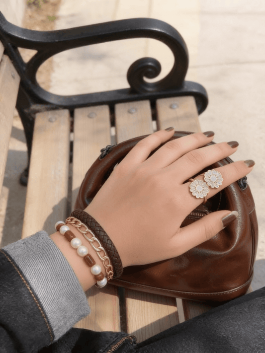 Zhraa Leather Bracelet Set