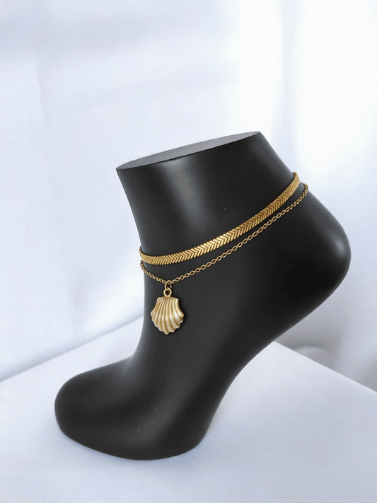 Shell Anklet - Stainless Steel