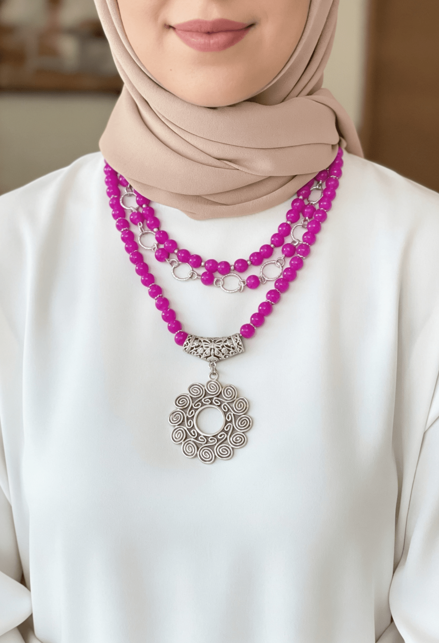 Ganna Necklace - Agate Stones