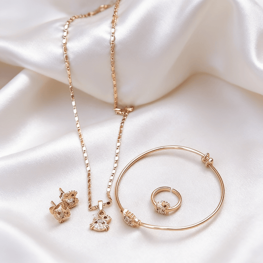 Cute Kitty Kids Set - Stainless Steel