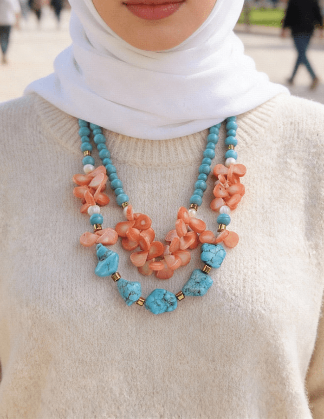 قلادة رهام - أحجار العقيق