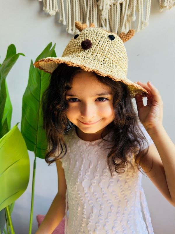 Ghazala Handmade Kids Chapeau - Wicker